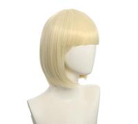 Anime Halloween Cosplay Wig Synthetic Hair Red Purple Black Blue Silver White Blonde Green Pink Short Bob Wigs For Women Peruca OneSize blonde