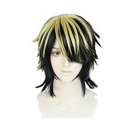 Anime Hanemiya Kazutora Cosplay Wig Black Golden Wig Tokyo Manji Gang Captain Heat Synthetic Fiber Hair Wig Cap