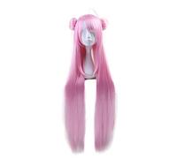 Anime Happy Sugar Life Matsuzaka Satou Pink Long Straight Wig With Bun Cosplay Costume Women Heat Resistant Hair Cosplay Wigs