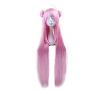 Anime Happy Sugar Life Matsuzaka Satou Pink Long Straight Wig With Bun Cosplay Costume Women Heat Resistant Hair Cosplay Wigs