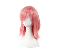 Anime Haruno Sakura Wig Cosplay Costume Short Pink Styled Heat Resistant Synthetic Hair + Wig Cap