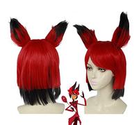 Anime Hazbin Hotel ALASTOR Wig with Ear Cosplay Costume Heat Resistant Synthetic Hair Men Women Wigs
