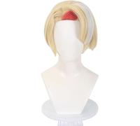 Anime Hazbin Hotel Charlie Morningstar Wig Cosplay Long Straight Blonde Red Hair Wigs with Braids Party Halloween Christmas Costume +Wig Cap