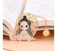 Anime Heaven Official's Blessing Bookmark Tian Guan Ci Fu Metal Hollowing Book Markers Gift for Reader, Student, Bookworm Book Covers and Book Accessories