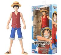 ANIME HEROES Mega One Piece Monkey D. Luffy Action Figure | One Piece - Articulated Luffy Figure - 30cm Large-Scale Pirate Toys - Bandai One Piece Collectible Toy Range