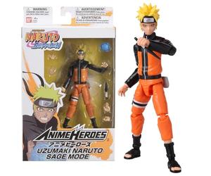 ANIME HEROES Naruto Action Figure Naruto Uzumaki Sage Mode | 17cm Naruto Uzumaki Figure With Extra Hands And Accessories | Naruto Shippuden Anime Figure | Bandai Action Figures For Boys And Girls