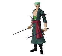 Anime Heroes One Piece Figures Roronoa Zoro Action Figure, Articulated Zoro Anime Figure With Swappable Arms And Faces, Bandai One Piece Action Figures Pirate Toys Range, 17 cm