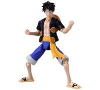 BANDAI Anime Heroes One Piece Figures Monkey D. Luffy (Dressrosa Version) Action Figure - 17cm Articulated Luffy Anime Figure With Extra Accessories One Piece Action Figures Pirate Toys Range