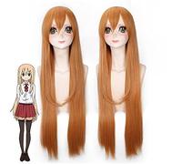 Anime Himouto! Umaru-Chan Doma Umaru Cosplay Wig Umaru Doma Costume Play Wig Light Orange Long Straight Synthetic Hair Wigs