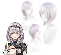 Anime Hoive Shirogane Noel Vtuber Youtuber Cosplay Silver White Short Heat Resistant Synthetic Hair Hallowen Party Wig Cap