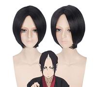 Anime Hoozuki No Reitetsu Hozuki Cosplay Perücke Nana Mittelteil Kurz Schwarz Cosplay Kostüm Perücken Synthetisches Haar + Perücke Cap One Size Perücke Pl-313