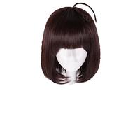 Anime hozumi mumei Bungo Stray Dogs Cosplay Wig Short Dark Brown Synthetic Hair Akiko Yosano Cosume Party Wigs + Wig Cap