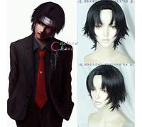 Anime Hunter X Hunter Kulolo Lushilufelu Black Short Fluffy Headwear Synthetic Hair Heat Resistant Halloween + Free Wig Cap
