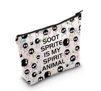 Anime Inspired Gifts Soot Sprite Cosmetic Bag Anime Lover Gift Soot Sprite is My Spirit Animal Makeup Zipper Pouch (Soot Sprite Bag UK)