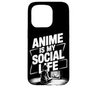 Anime Is My Social Life Funny Japan Fan Otaku Culture Design Case for iPhone 15 Pro