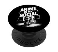 Anime Is My Social Life Funny Japan Fan Otaku Culture Design PopSockets Adhesive PopGrip