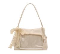 Anime Itabag Horizontal Square Shoulder , White , Without pendant , White | Pu, Zipper Closure, Double Shoulder Strap, Internal , Polyester, Pvc Materials, For Collectibles, For Outings