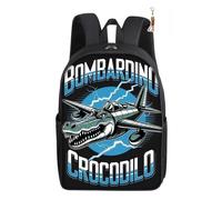 Anime Italian Backpack with Keychain,16in 3D Printed Cartoon School Bags for Elementary and Middle School Students and Game Fans Teens Birthday Gift. (M)