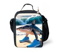 Anime Italian Game Lunch Bag with Keychain,9.8in 3D Printed Anime Pattern Insulated Bag Food Container Thermal Lunch Tote Bags Leak-Proof Cooler Bag. (B)