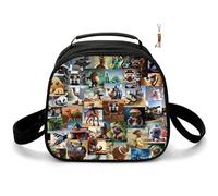 Anime Italian Lunch Bag with Keychain,7.9in 3D Printed Reusable Insulated Bag Food Container Thermal Lunch Tote Bags Leak Proof Cooler Bag. (I)