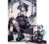 Anime Japanese City Gothic Puzzles for Adults 1000 Puzzles Clear Logic Tight Joint Fun Activity Christmas Idea (50x75cm)