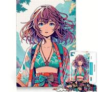 Anime Japanese Girl Nature for Adults 1000 Piece Puzzle Brain Exercise HD Print Home Activity Birthday Art Gift (38x26cm)