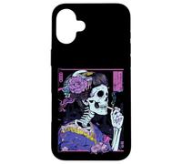 Anime Japanese Goth Cyberpunk City Skull Kimono Vintage Case for iPhone 16 Plus
