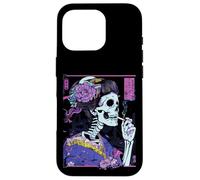 Anime Japanese Goth Cyberpunk City Skull Kimono Vintage Case for iPhone 16 Pro