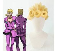 Anime JoJo`s Bizarre Adventure: Golden Wind Cosplay Wigs Giorno Giovanna Cosplay Synthetic Wig Hair Halloween Party JoJo no Kimy
