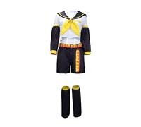 Anime Kagamine Rin/Len Cosplay Costume Cartoon Character Rin Len Sailor Uniform Full Set Halloween JK Dress Up Set for Women Men