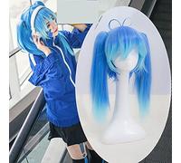 Anime Kagerou Project MekakuCity Actors Enomoto Takane Ene Cosplay Wig Blue Party Costume Wigs with Double Ponytails