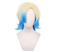 Anime Kaiser Cosplay Wig, Mix Colors Short Hair Halloween Costume Party Role Play Accessory Wig