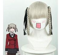Anime Kakegurui Compulsive Gambler Momobami Kirari Cosplay Wig Braided Hair 35cm One Size Gray