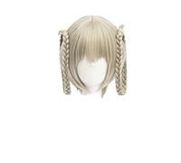 Anime Kakegurui Kirari Momobami 35cm Short Wigs Gray Braids Styled Clip on Cosplay Wig+ Wig Cap