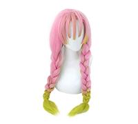 Anime Kanroji Mitsuri Women Uniform Cosplay Costume Kimono Halloween Party Dress With Wig One Size Wig