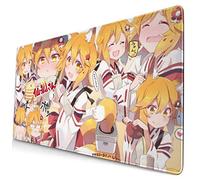 Anime Kawaii Cute The Helpful Fox Senko San Collage 15.8x29.5 in Large Gaming Mouse Pad Desk Mat Long Non-Slip Rubber Stitched Edges