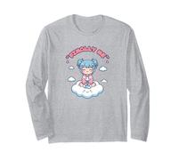 Anime Kawaii Finally Me Trans Pride Pastel Clouds Long Sleeve T-Shirt
