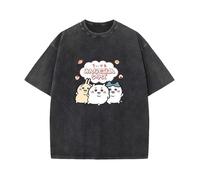 Anime Kawaii Hachiware Usagi Cute Cartoon Washable Retro Street T-Shirt Loose Casual Short-Sleeved