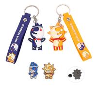 Anime Keychain &Pin Five Night Sun & Moon Friendship Necklace Gift for Kids Men Women and Fans (A)