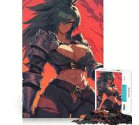 Anime Knight Woman Adults Puzzles 1000 Piece Jigsaws Brain Skill Good Thick Pattern Assemble Night Game (38x52cm)