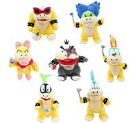 Anime Koopalings Larry Lemmy Iggy Wendy Ludwig Morton Roy Plush Toy King Bowser Jr Koopa Stuffed Animal Doll 7 pieces Set