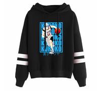 Anime Kuroko's Basketball Cartoon Bar Sleeve Hoodie,Black Sweatshirts for Manga Kuroko Tetsuya Fans Cosplay Gift