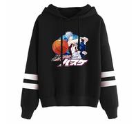 Anime Kuroko's Basketball Cartoon Bar Sleeve Hoodie,Black Sweatshirts for Manga Kuroko Tetsuya Fans Cosplay Gift