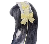 Anime Lace-Bow Headband For Women Halloween Party Wide Headband Animation Props Headdress Girl Favor Cosplay Headbands