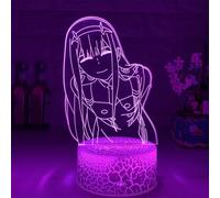 Anime Lamp Darling in The Franxx Zero Two Figure for Kids Room Decor Lamps Manga Acrylic 3D Illusion Night Light USB Battery Child Birthday Gift