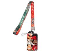Anime Lanyard with Card Holder (Red)