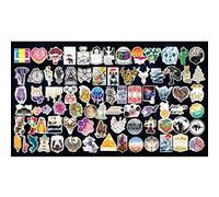 Anime Laptop Stickers Waterproof Sticker Decal for Skateboard MacBook Pad Motorcycle Bicycle Graffiti Luggage Stickers Pack (C, 100pcs)