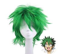 Anime Law of Ueki Cosplay Green Wig Kosuke Ueki Cosplay Wig For Men Halloween Carnival Party Hair Cosplay Props LY-260