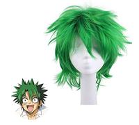 Anime Law of Ueki Wigs Green Kosuke Ueki Cosplay Clothing Wig for Men Halloween Carnival Party Cosplay Props Clothing Wig