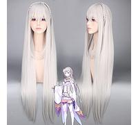 Anime Life in a Different World from Zero Re:zero Kara Hajimeru Isekai Seikatsu Emilia Langes Kostüm Cosplay Perücken + Perückenkappe
